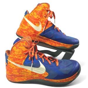 Nike Hyperfuse+ Blue Orange Gators Basketball Shoes Men sz 12